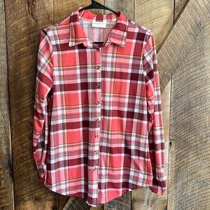 Bobbie Brooks ladies plaid shirt size medium